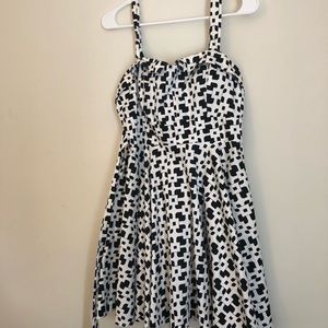 Black and white vintage inspired dress.